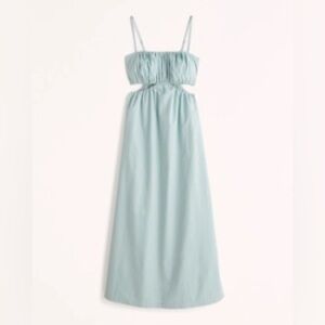 Abercrombie Turquoise Bubble Top Maxi Dress (Small)